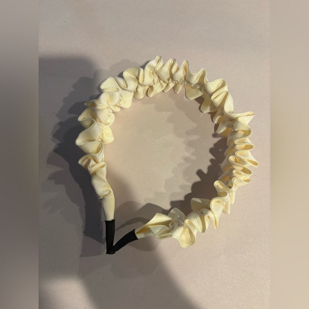 Andi Ruffled Cream Headband – Women Accessories